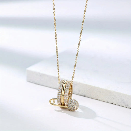 Elegant Safety Pin Necklace