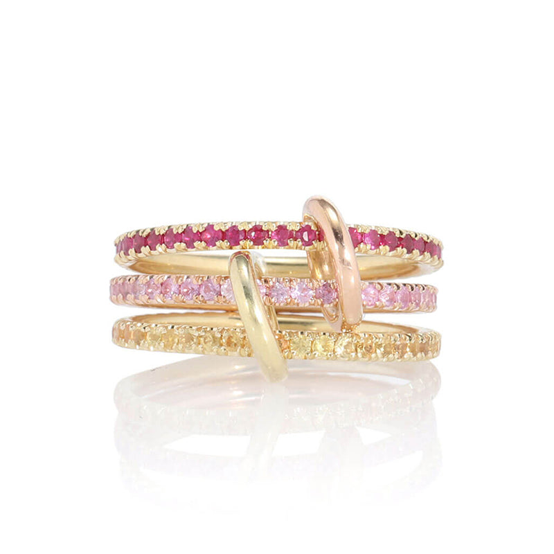 Symphony Stacks Ring - Three Layers Pink