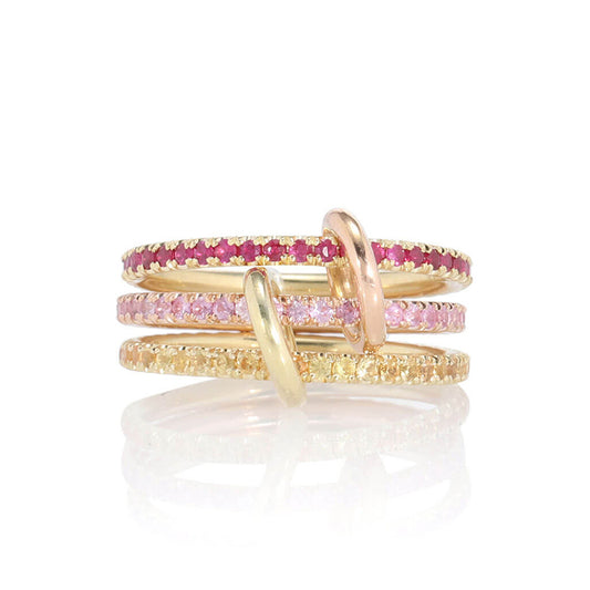 Symphony Stacks Ring - Three Layers Pink