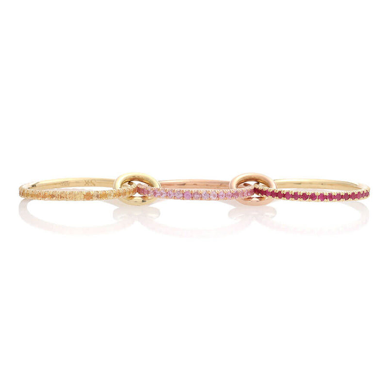 Symphony Stacks Ring - Three Layers Pink