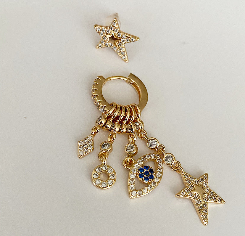 Enchanted Gold Charm Earrings