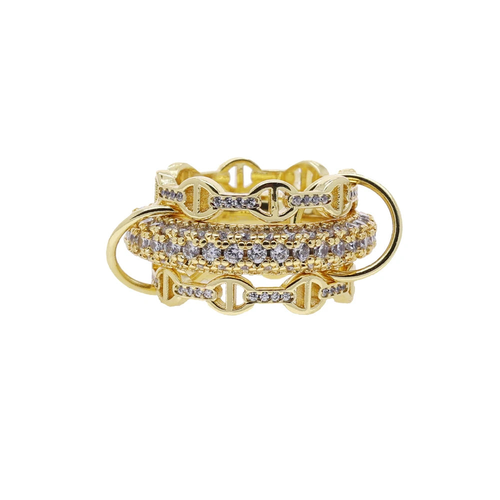 Ethereal Elegance Three Layers Ring
