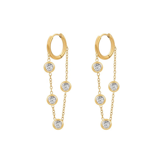 The Cascade Pave Drops Earring