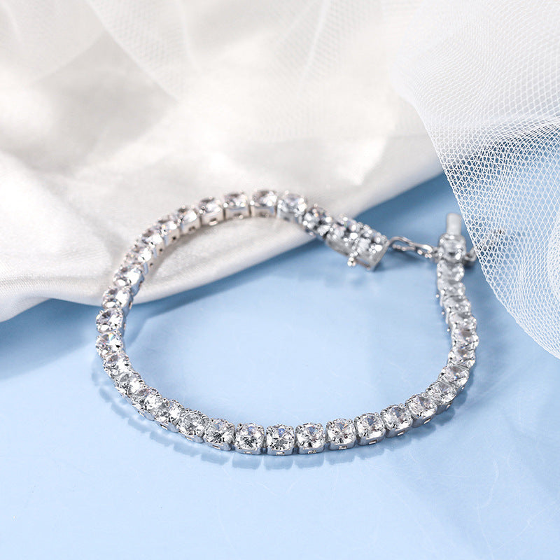 Tennis Cubic 4.0 mm Zirconia Bracelet - Open Box Clasp