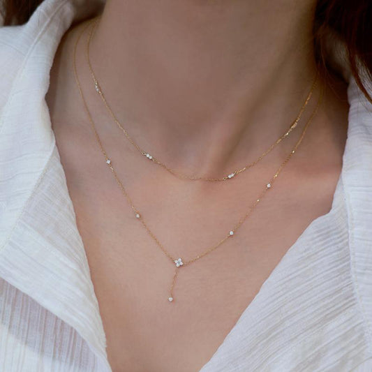 The Celestial Cascade Lariat Necklace