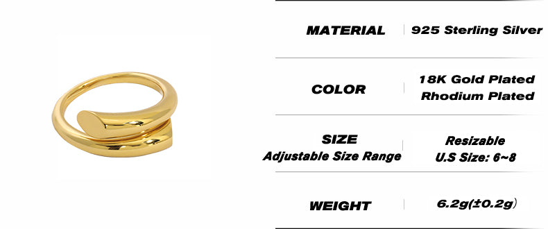 Twilight Twist Ring ( Adjustable )