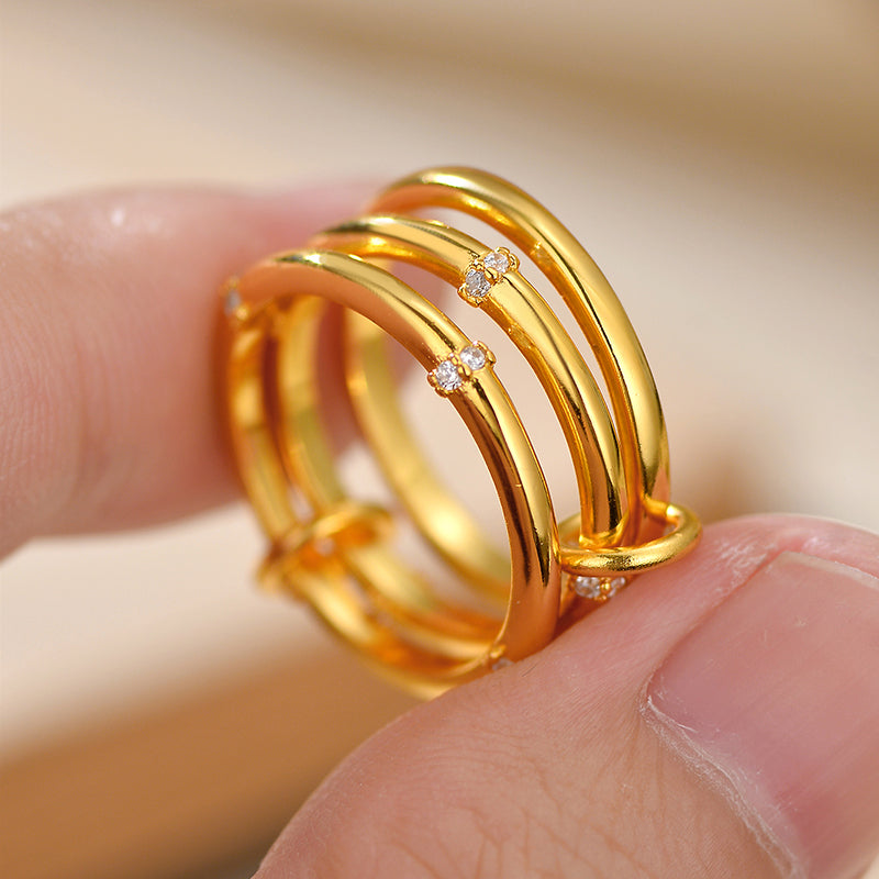 Symphony Stacks Ring - Three Layers