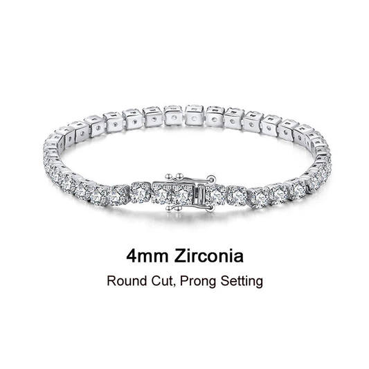 Tennis Cubic 4.0 mm Zirconia Bracelet - Open Box Clasp