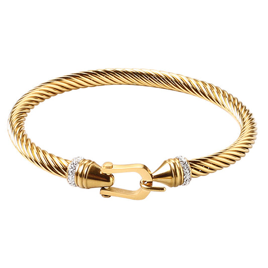 Elegant Gold Plated with Hook Bracelet Banglei