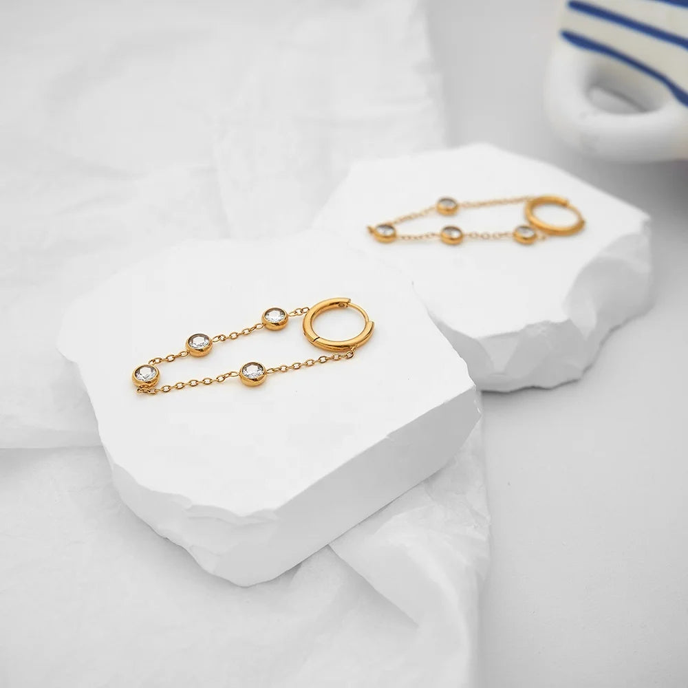 The Cascade Pave Drops Earring