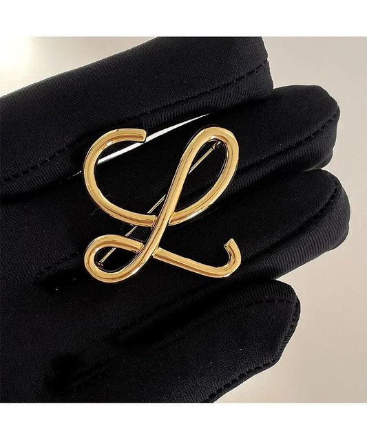 Letter Brooch