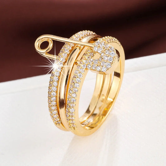 Elegant Safety Pin Ring