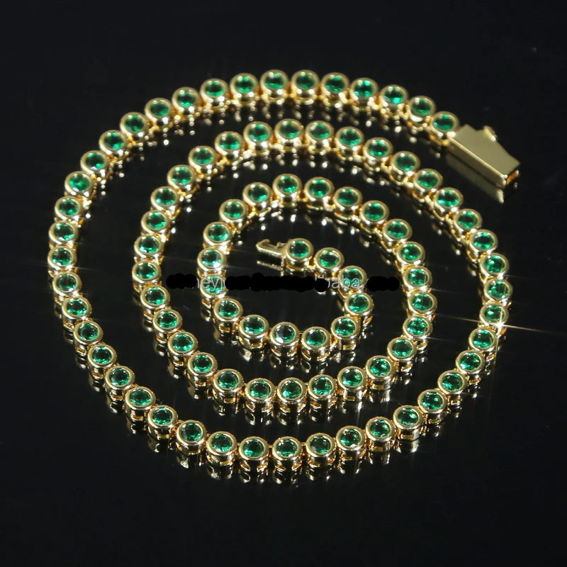 Tennis - Round Choker Various Shaped Bezel CZ Tennis Necklace