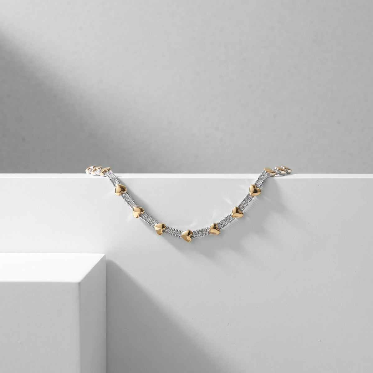 Golden Hearts Choker Necklace