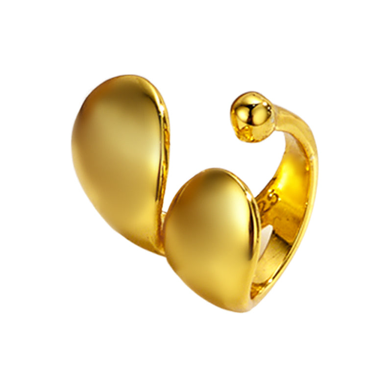 Glossy Double-layer Buckle Ear Cuff (One Piece)