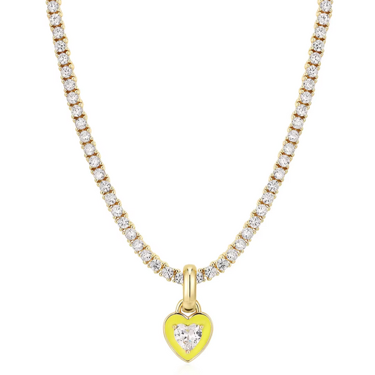 Glamorous Heart Tennis Necklace Collection