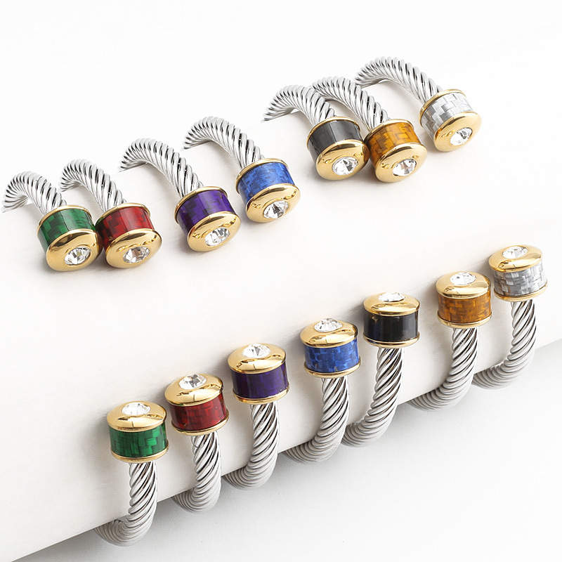 Different Colors Silver Bracelet Bangle
