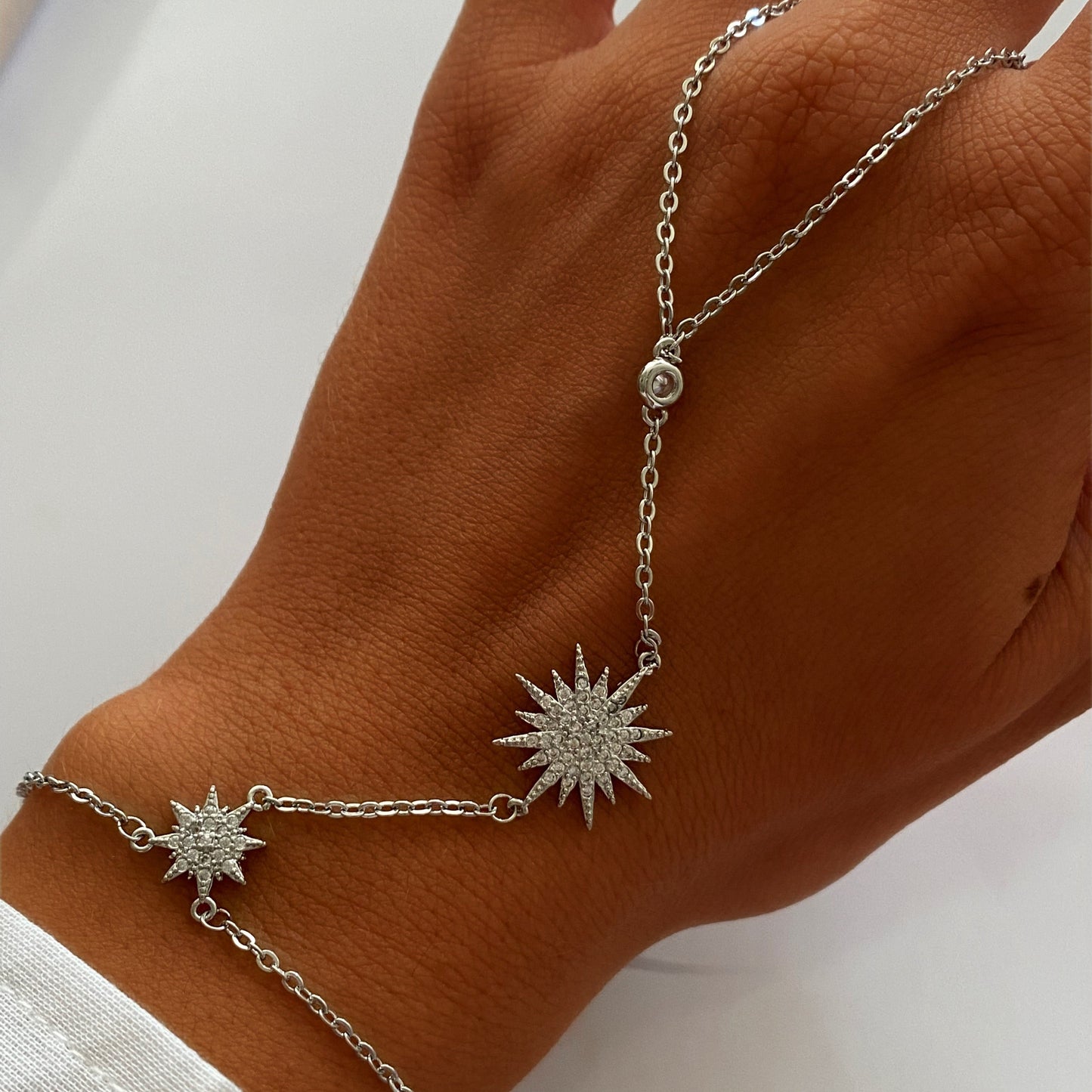 Sunlit Grace Hand Chain Bracelet