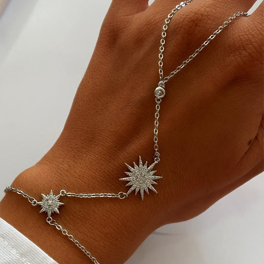 Sunlit Grace Hand Chain Bracelet