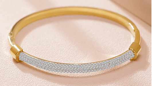 Cubic Zirconia Cuff Bracelet Bangles