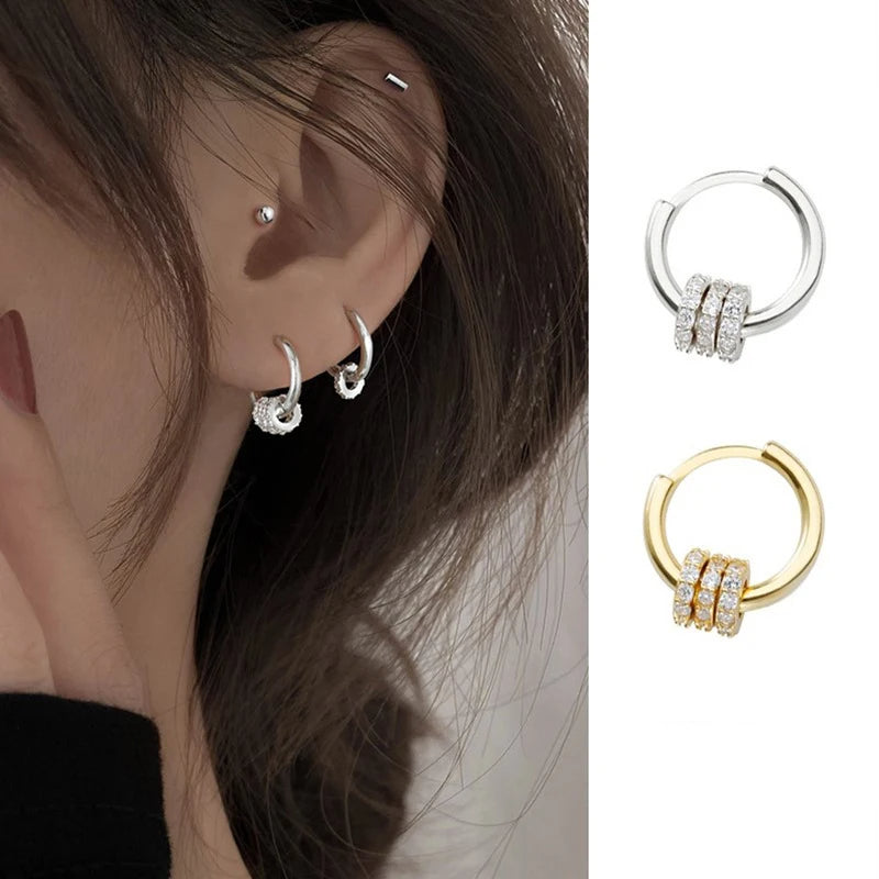 Round Circle Hoop Earrings