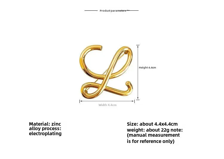 Letter Brooch