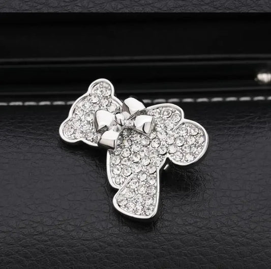 Teddy Bear Sparkle Brooch