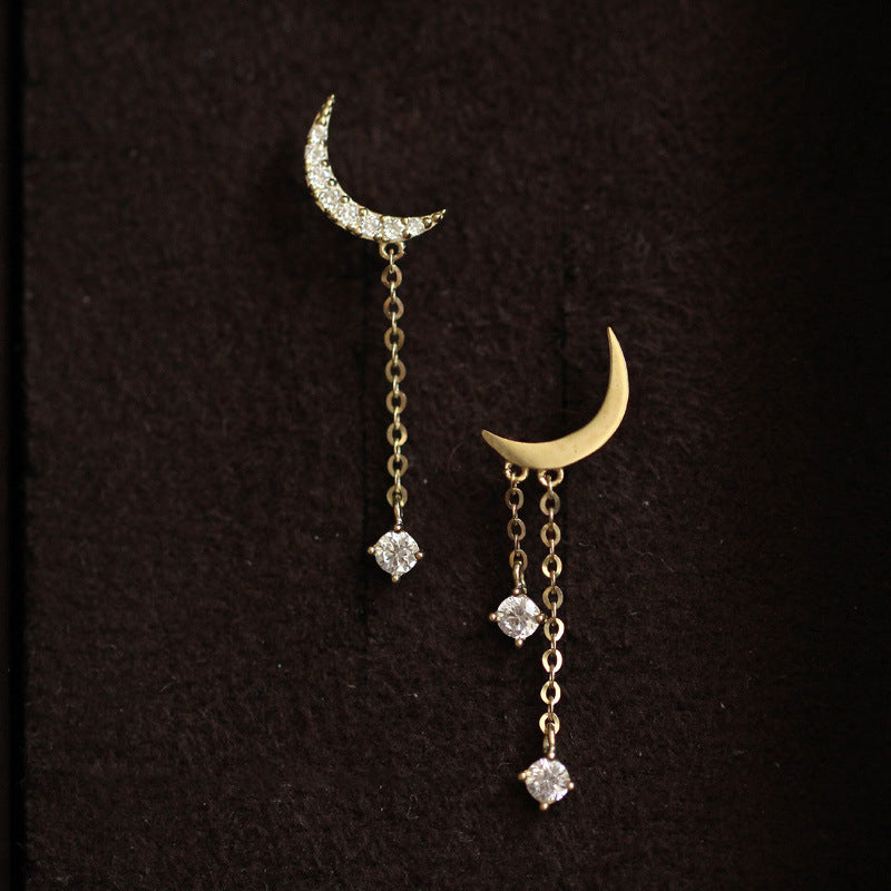 Lunar Sparkle Dangle Earrings