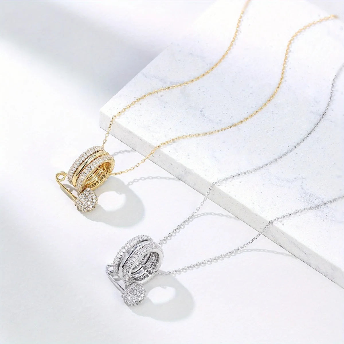 Elegant Safety Pin Necklace