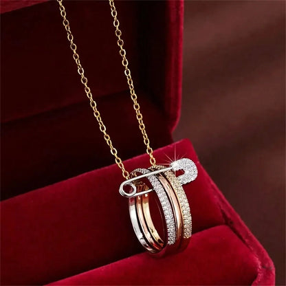 Elegant Safety Pin Necklace