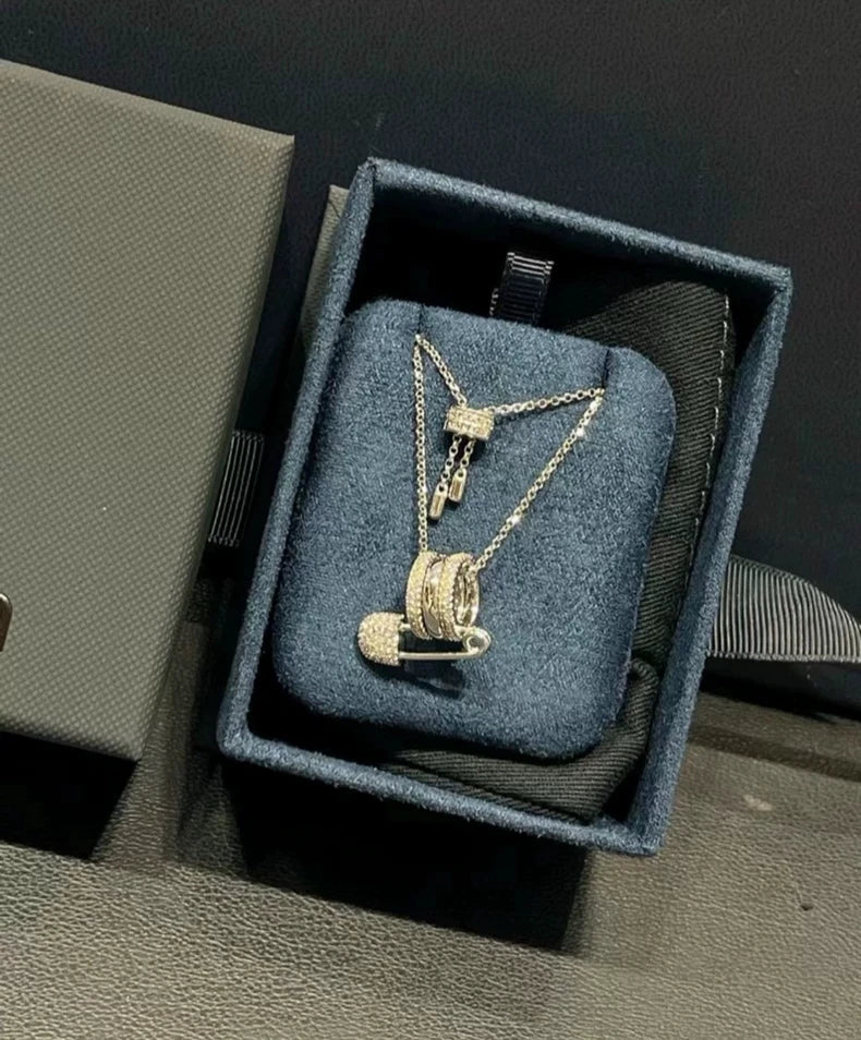 Elegant Safety Pin Necklace
