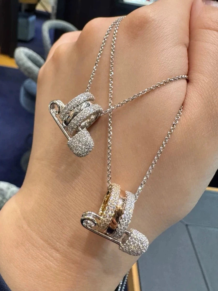 Elegant Safety Pin Necklace