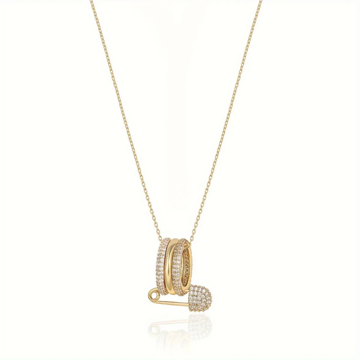 Elegant Safety Pin Necklace