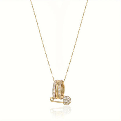 Elegant Safety Pin Necklace