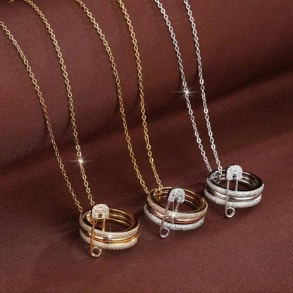 Elegant Safety Pin Necklace