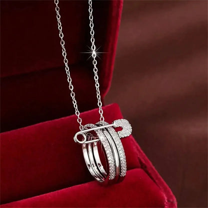 Elegant Safety Pin Necklace