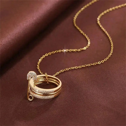 Elegant Safety Pin Necklace