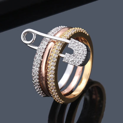 Elegant Safety Pin Ring