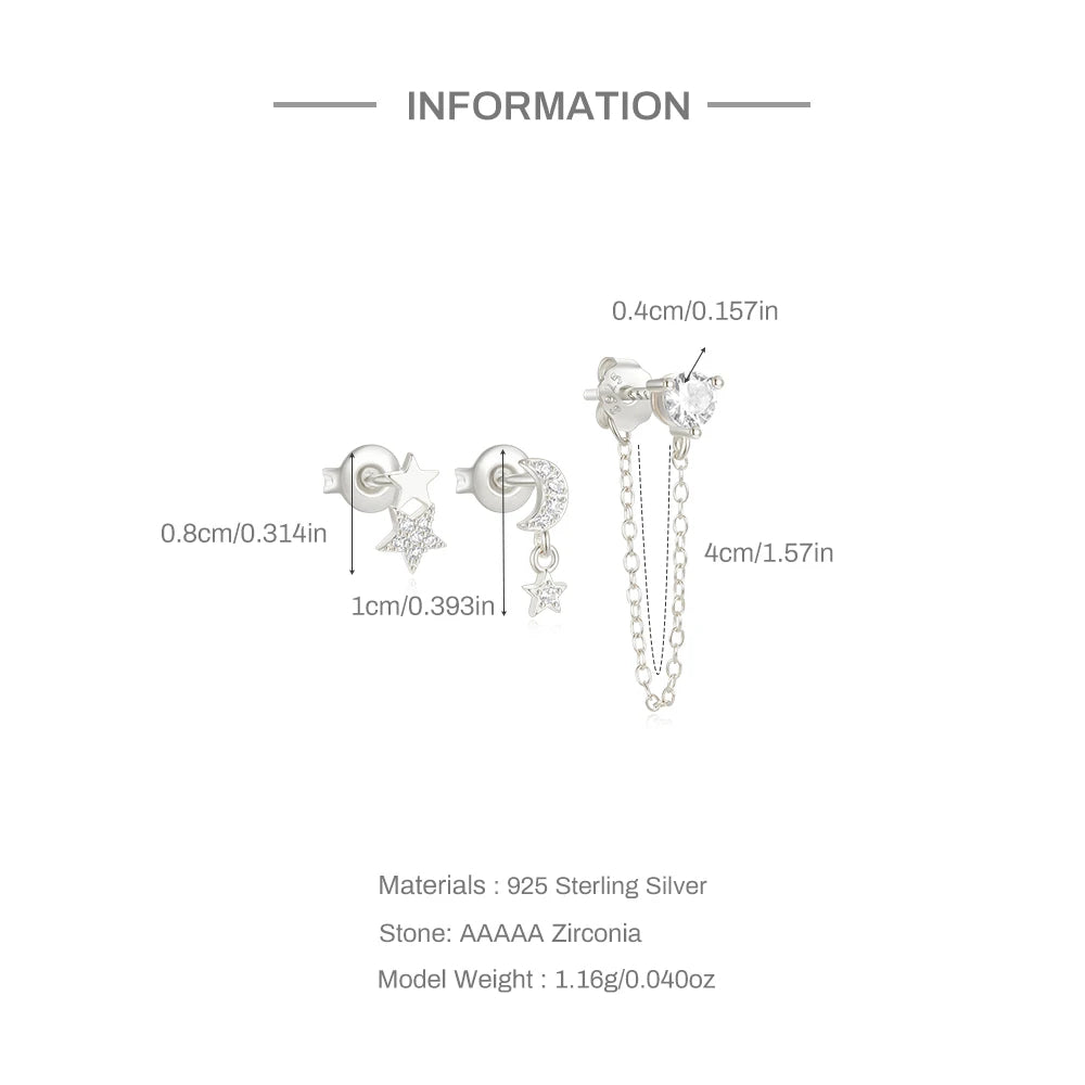 Celestial Dream Trio Earring (Single Ear Stack Set)