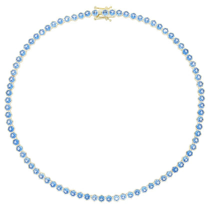 Tennis - Hexagon Shaped Bezel CZ Necklace