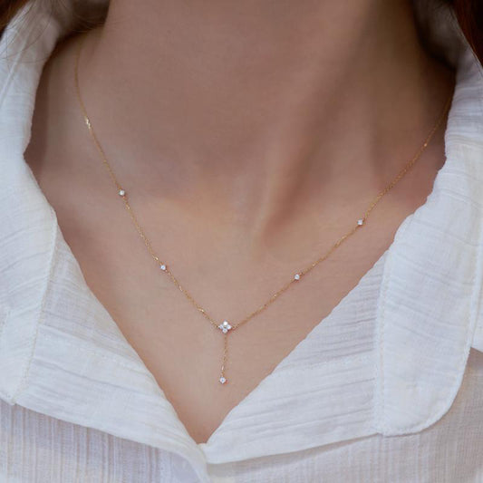 The Celestial Cascade Lariat Necklace