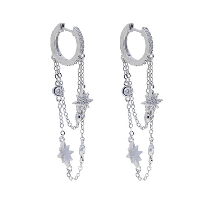 Galaxy Stream Dangle Hoop Earrings