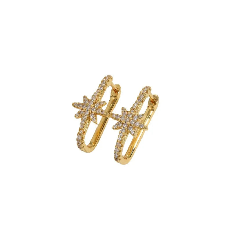 North Star Statement Hoop Earrings