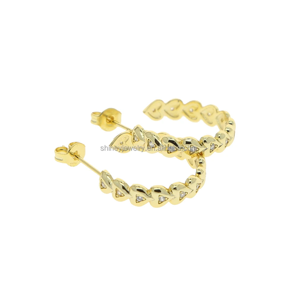 Sweetheart Embrace Hoops Earring
