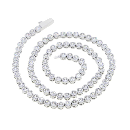 Tennis - Round Choker Various Shaped Bezel CZ Tennis Necklace