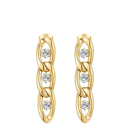 Trinity Link Hoops Earring