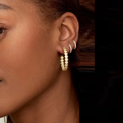 Sweetheart Embrace Hoops Earring