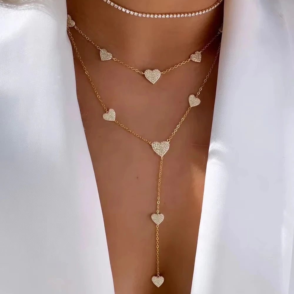 The Glimmer Heart Choker OR Y Necklace