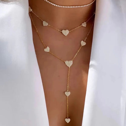 The Glimmer Heart Choker OR Y Necklace