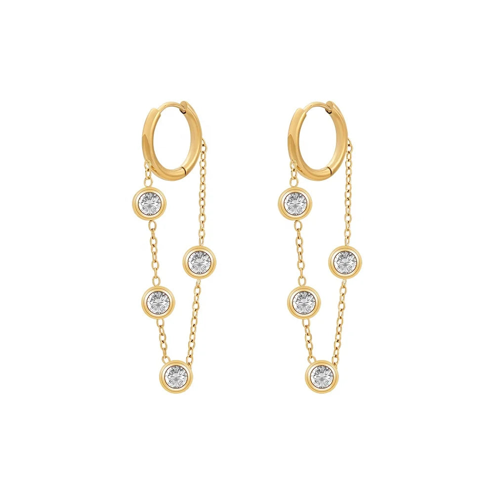 The Cascade Pave Drops Earring